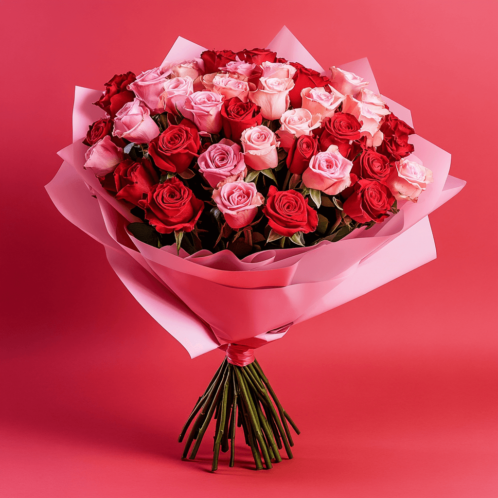 Premium Red and Pink Roses