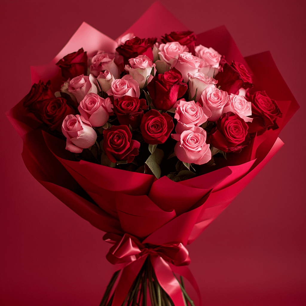 Premium Red and Pink Roses